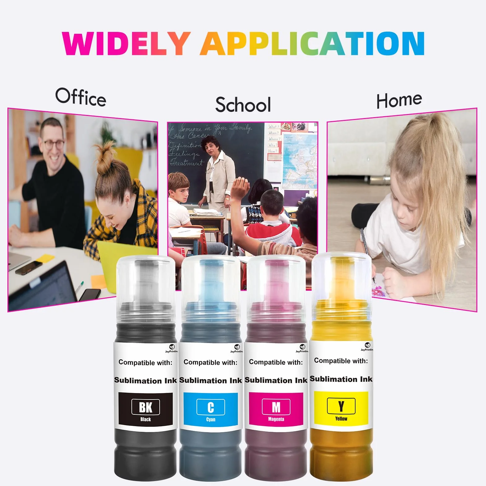 Encre de Sublimation Compatible Epson Ecotank ET-1810 ET-2710 ET-2720 ET-2810 ET-2820, 4x70ml