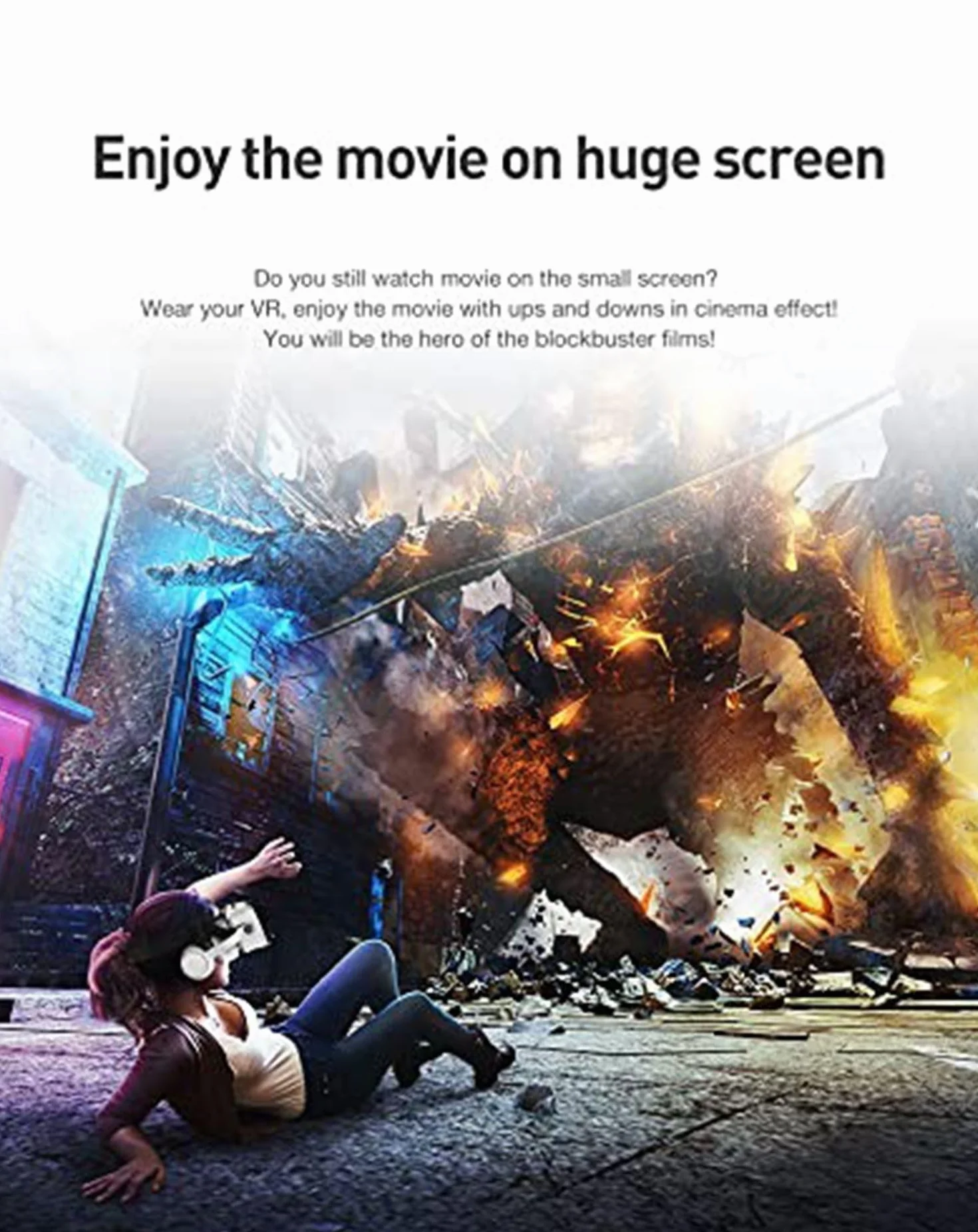 Zestaw słuchawkowy VR, okulary wirtualnej rzeczywistości zestaw gogli VR do iPhone'a 15 14 13 12 Pro Max Plus Samsung Galaxy S24 S23 S22 S21 Edge itp iOS Android Smartphone dla dorosłych i dzieci