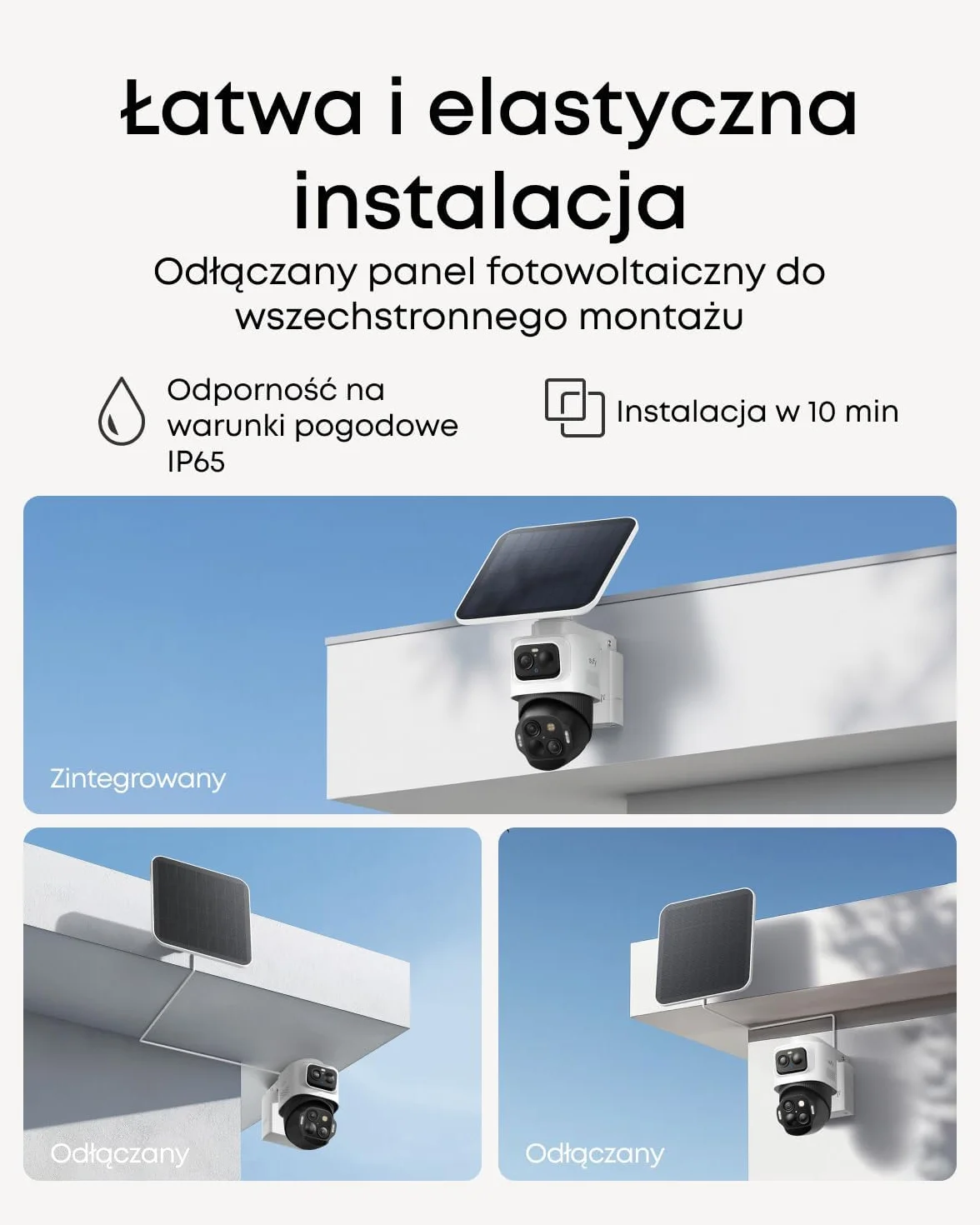 Zestaw eufyCam S4 z 2 kamerami, bezprzewodowa kamera solarna do monitoringu zewnętrznego, kamera PTZ z 3 obiektywami, 4K UHD, śledzenie wielu kamer 360°, automatyczne śledzenie