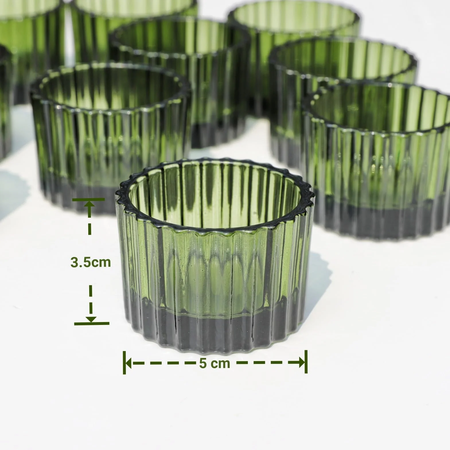 Lot de 24 photophores Verts