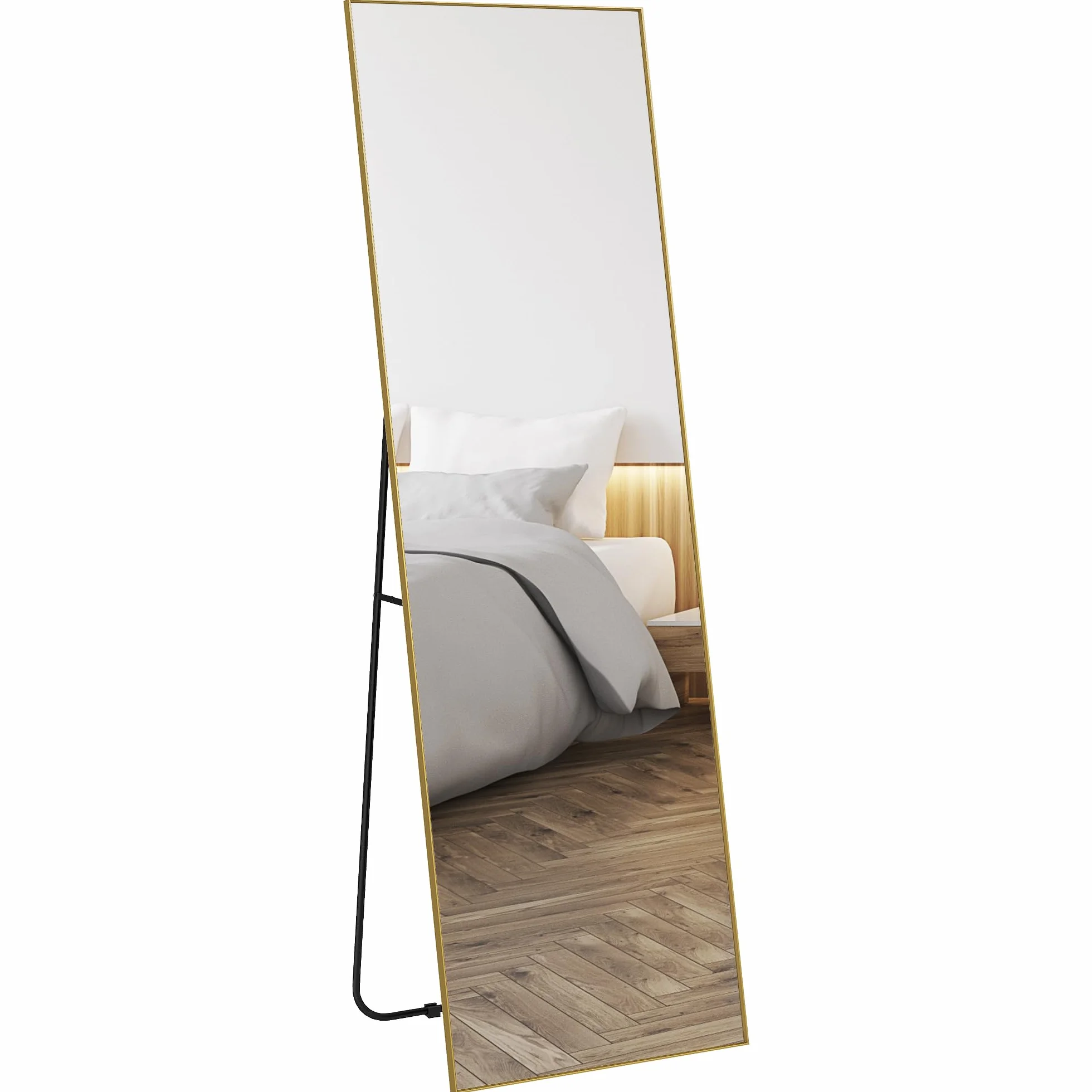 HOMCOM Grand Miroir Pleine Longueur 160 x 50 cm sur Pied Mural ou Posé Contre Mur pour Chambre à Coucher Salon Dressing