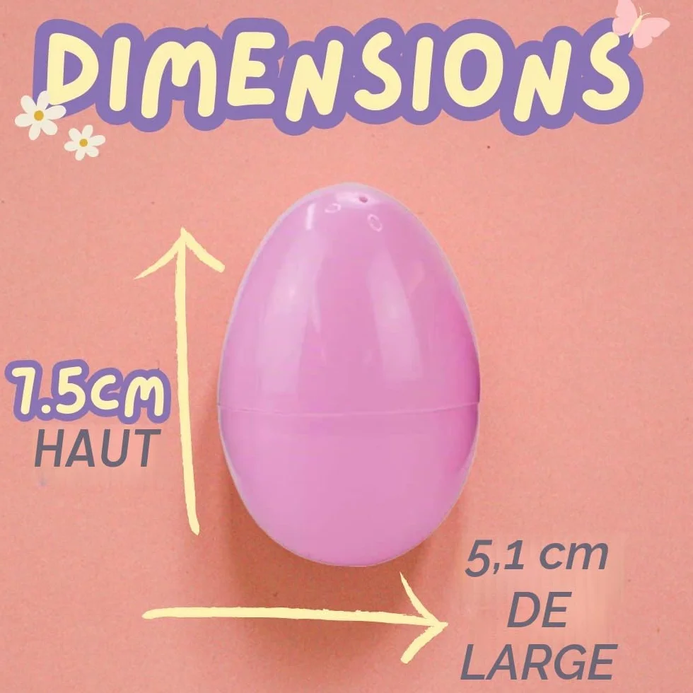 TRIXES Lot de 12 Œufs de Pâques Vides Colorés Remplissez de Surprise