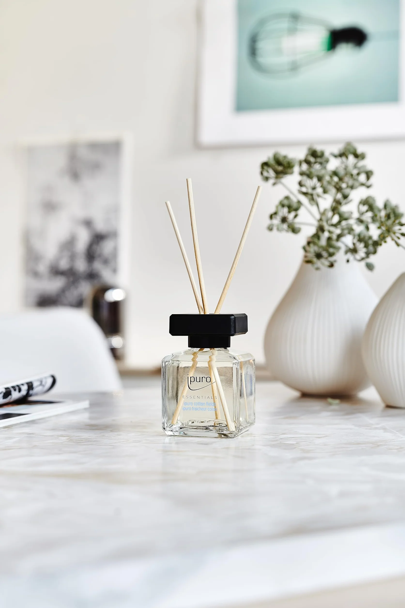 ipuro Essentials Parfum d'intérieur Cotton Fields 50ml Diffuseur à bâtonnets