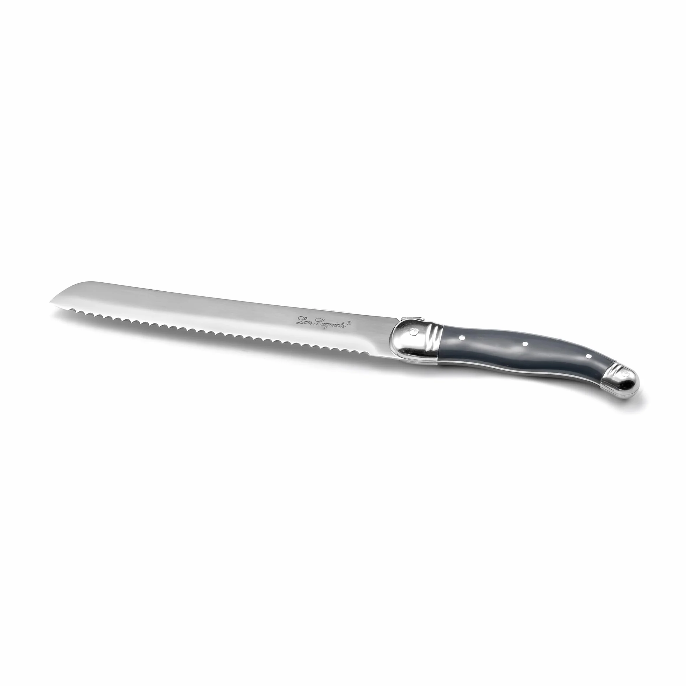 Couteau à pain Lou Laguiole Tradition XL Acier inoxydable 13 C Lame 18 cm Gris