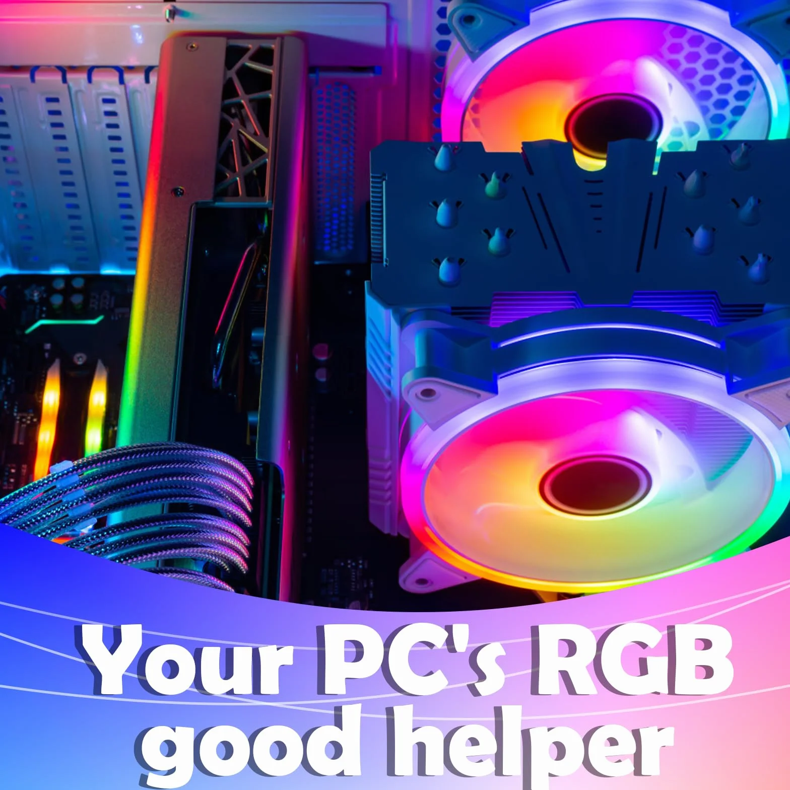 Kontroler RGB, 1 do 10 portów RGB HUB, 12 V 4-pinowy ARGB rozdzielacz Hub, z kablem przedłużającym, 4-pinowy kontroler ARGB, do wentylatora i światła
