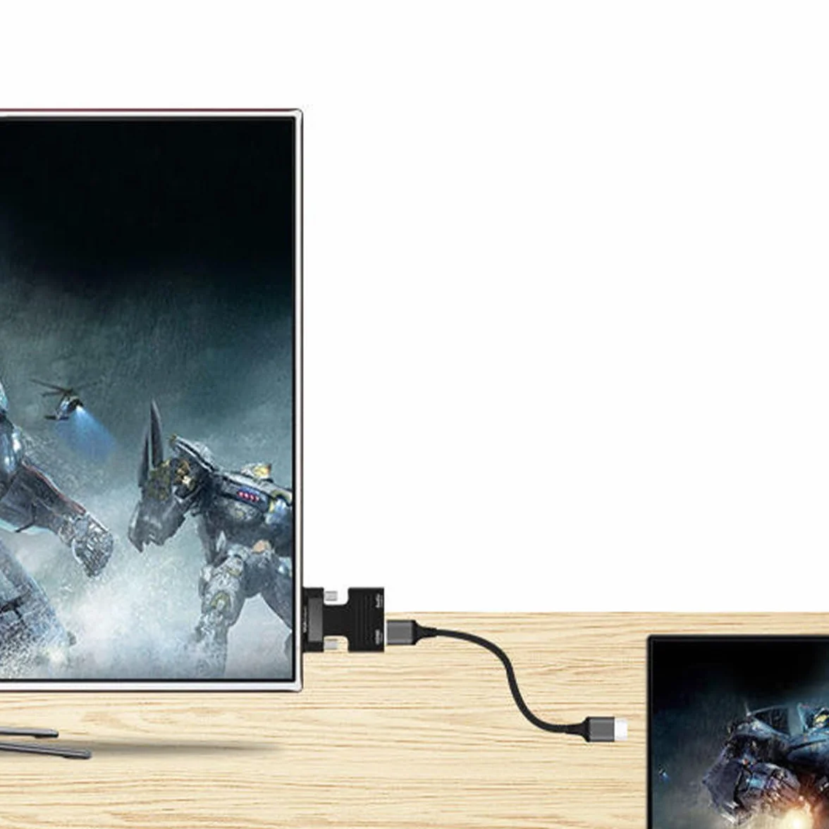 Adaptateur HDMI vers VGA Convertisseur 1080P Noir