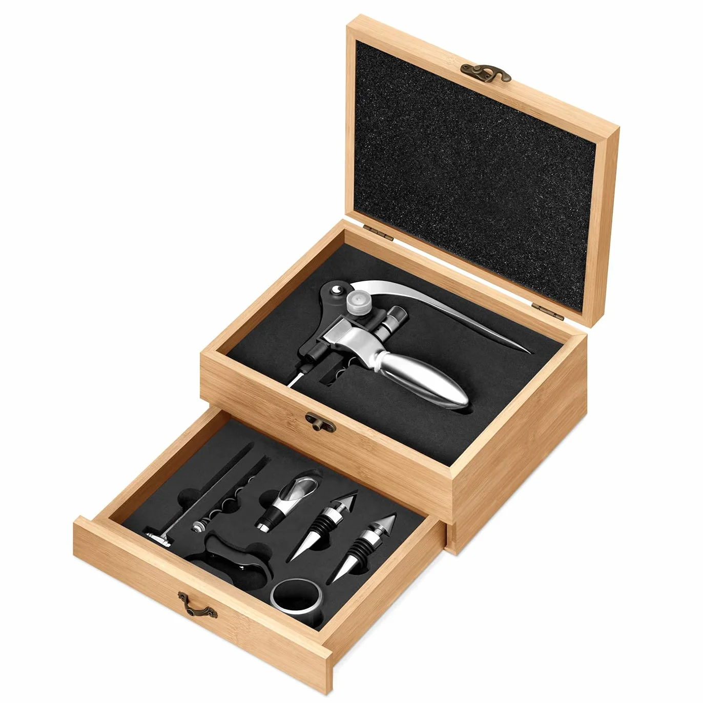 Maverton Coffret du Sommelier, Cadeau d'accessoires pour Le vin, Set Sommelier personnalisé, Cadeau pour Chaque Homme - Cadeau Noel - Monogramme