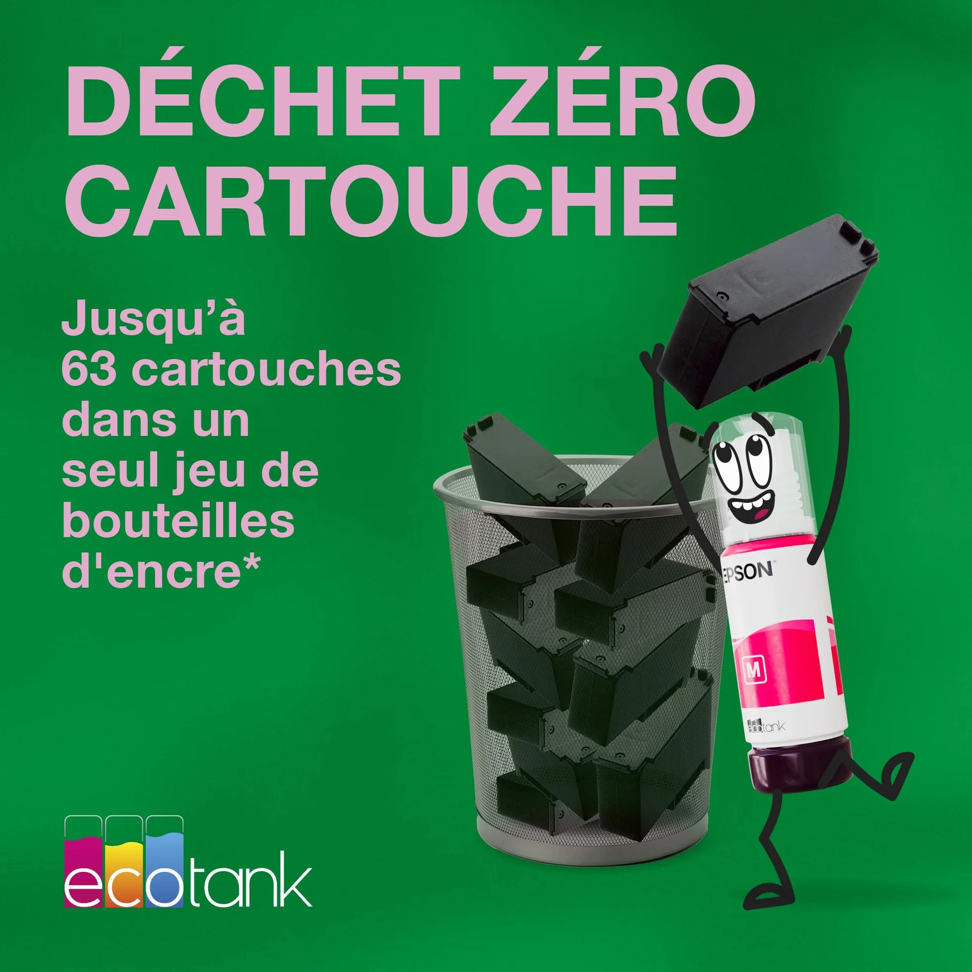 Imprimante multifonction A4 Wi-Fi EcoTank ET-4800 avec réservoirs d'encre et 3 ans d'encre inclus