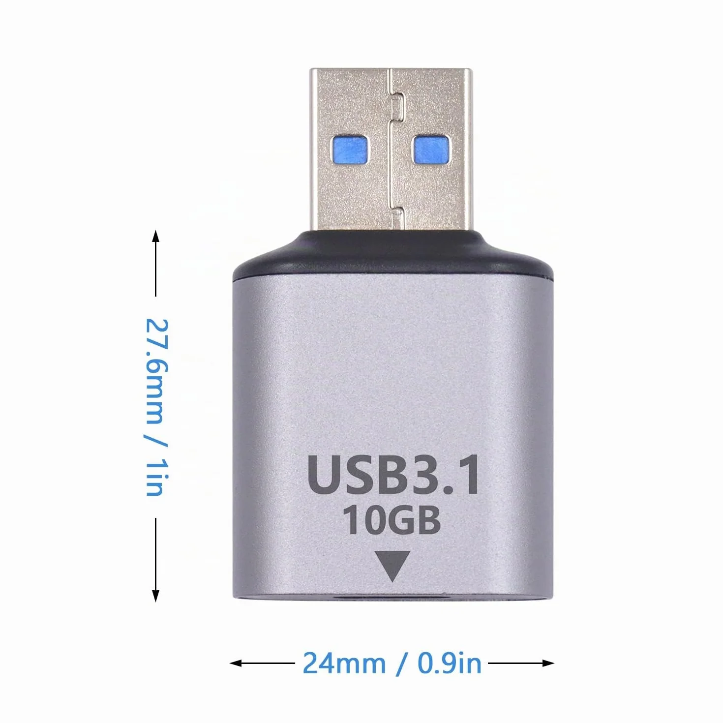 Duttek Adaptateur USB C Femelle vers Mâle USB 10Gbps, USBC vers A OTG Charge Rapide pour iPhone MacBook PC