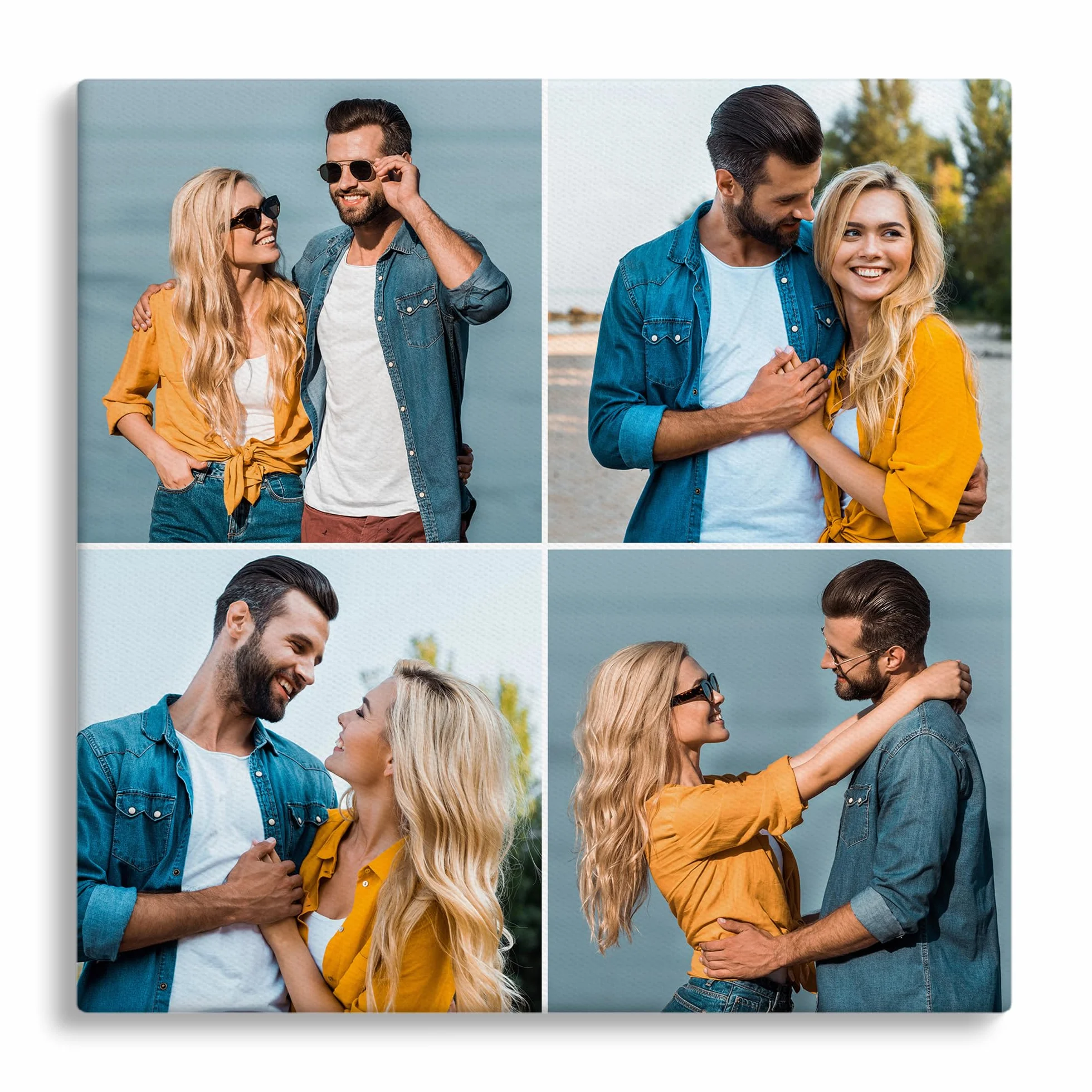 Cimpress Collage Photo sur Toile Personnalisée 30x30 cm 4 Photos