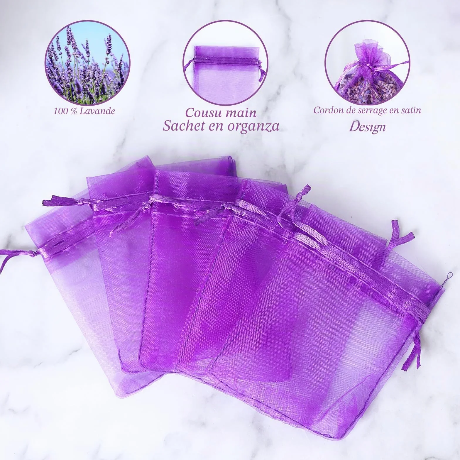Lavande Séchée Naturelle Anti Mites Textiles 20 Sachets Armoires Tiroirs