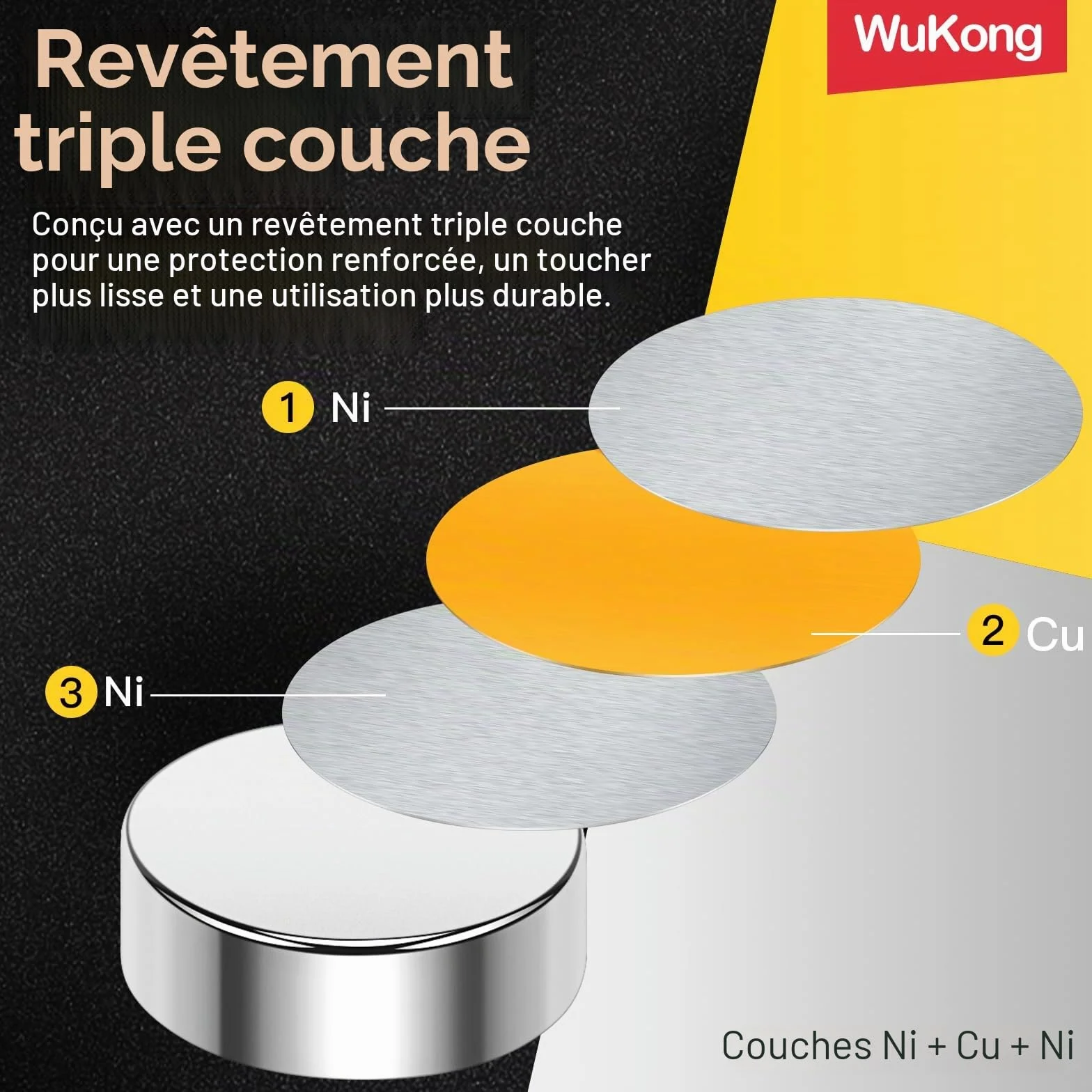 Aimants en Néodyme Wukong 30 Pièces 8x3mm Petits Aimants Frigo