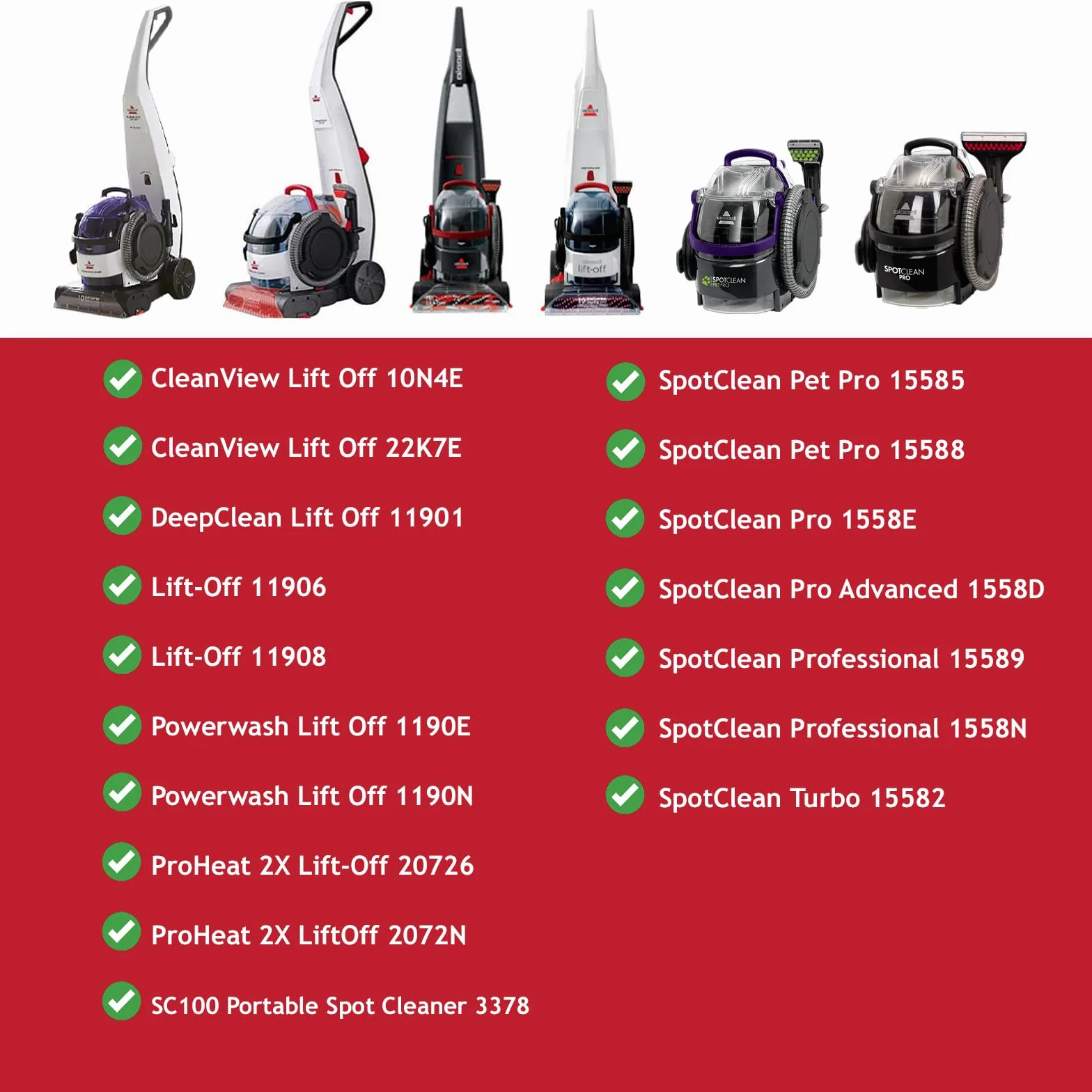 SPARES2GO Tuyau pour Bissell Nettoyeur de Tapis Lift-Off ProHeat 2X PowerWash SpotClean Series
