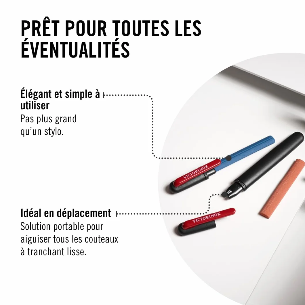Victorinox Aiguiseur couteaux Swiss Made Portable Noir/Rouge