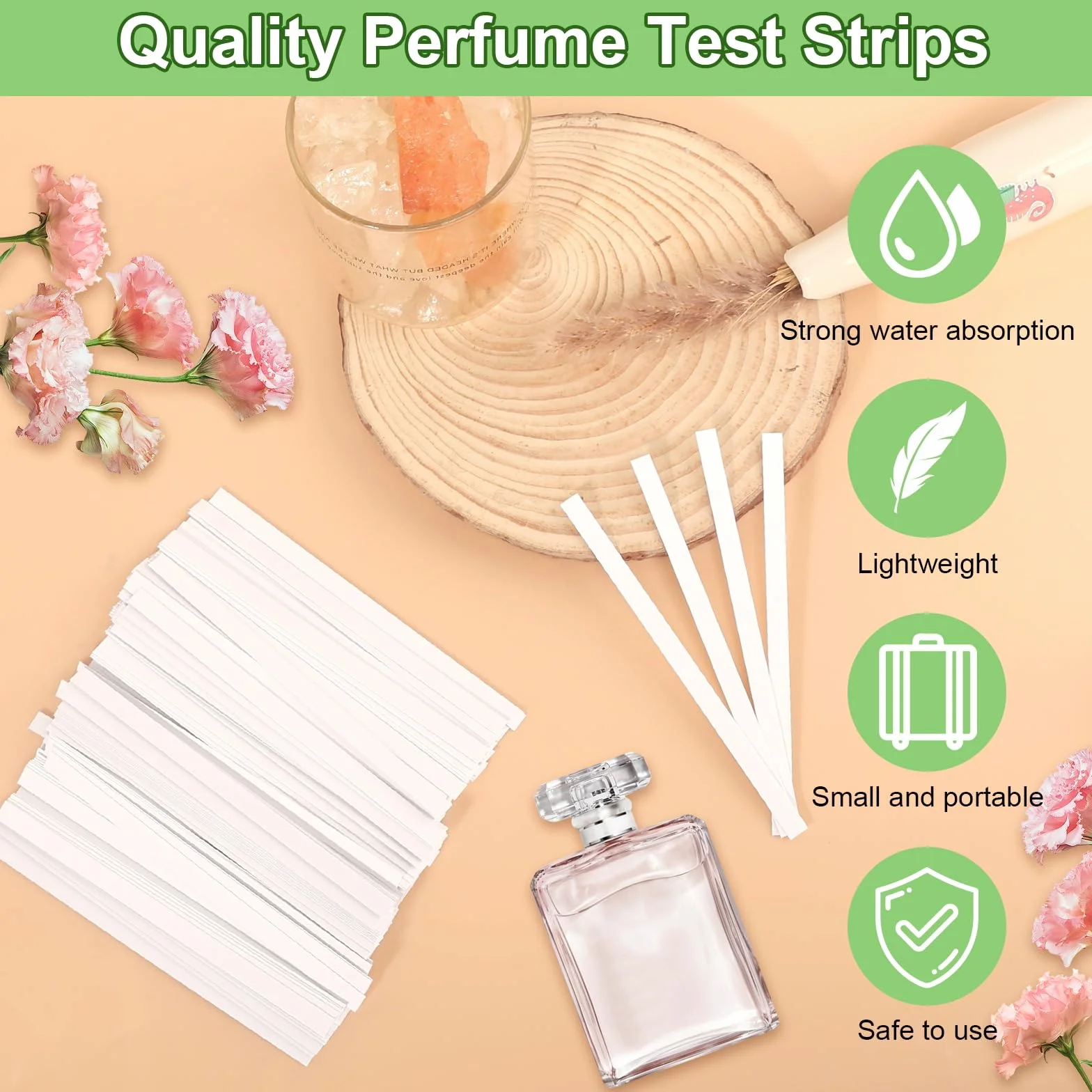 500 PCS Bandelettes Olfactives en Papier pour Tester les Parfums et Huiles Essentielles
