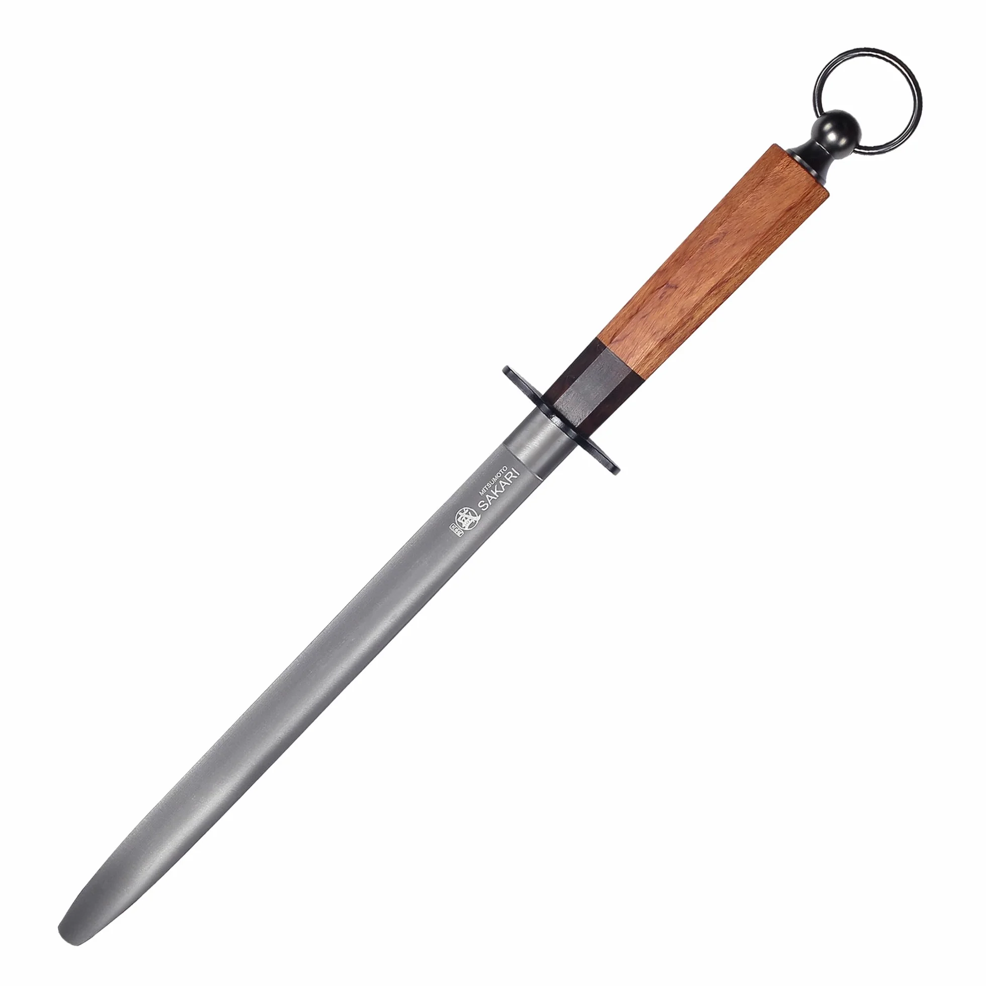 MITSUMOTO SAKARI Fusil à Aiguiser Plat en Diamant 40 cm, Aiguiseur Professionnel pour Couteaux