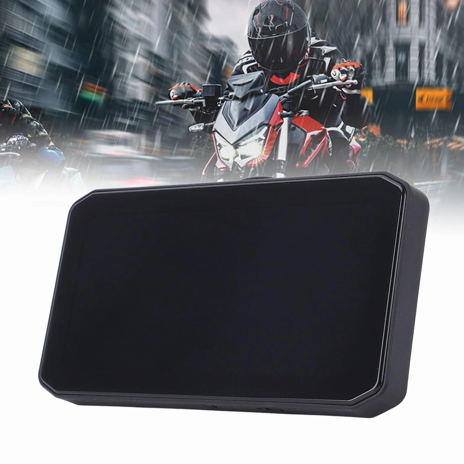 Kamera na deskę rozdzielczą Motocykla 1440P z Podwójnym Aparatem, Ekran 6,25 Cala z Przodu i z Tyłu Motocykla DVR, wodoodporność IP67, Bezprzewodowa Funkcja CarPlay i Auto, GPS,