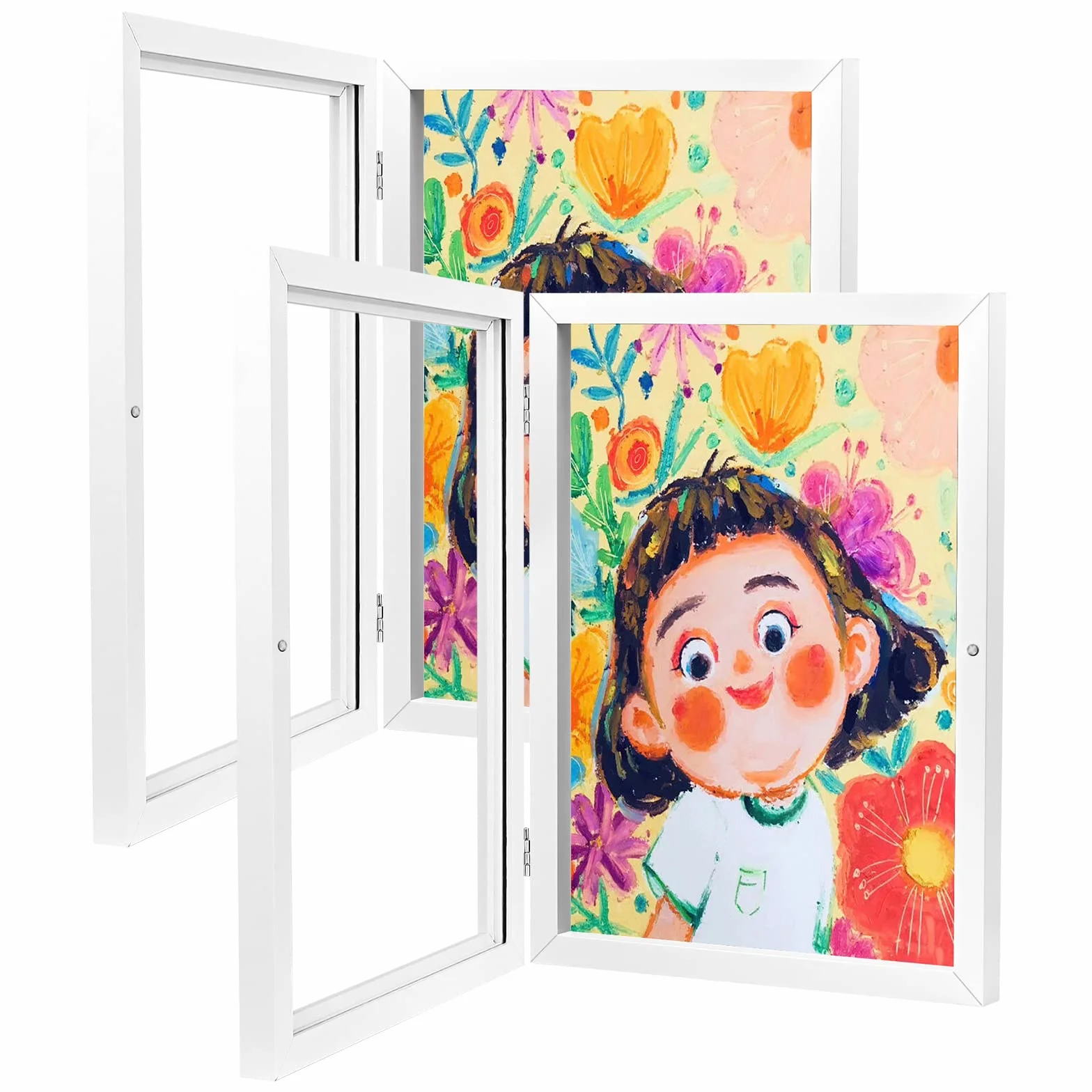 Cadre Dessin Enfant 2 Pièces A4 27x36cm Blanc HOVIN