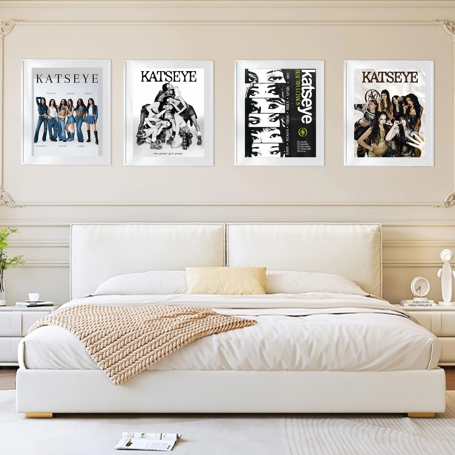 Katseye Poster Lot de 6 Affiche Décoration Peinture Toile Mur Art sans Cadre 20 x 25 cm