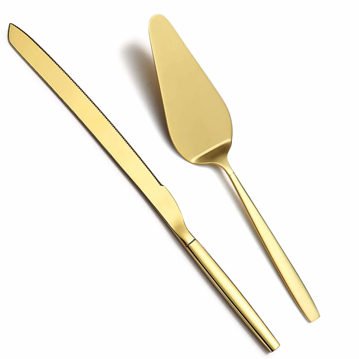 Berglander ensemble de couteau à gâteau et serveurs de pâtisserie doré pour mariage anniversaire fête