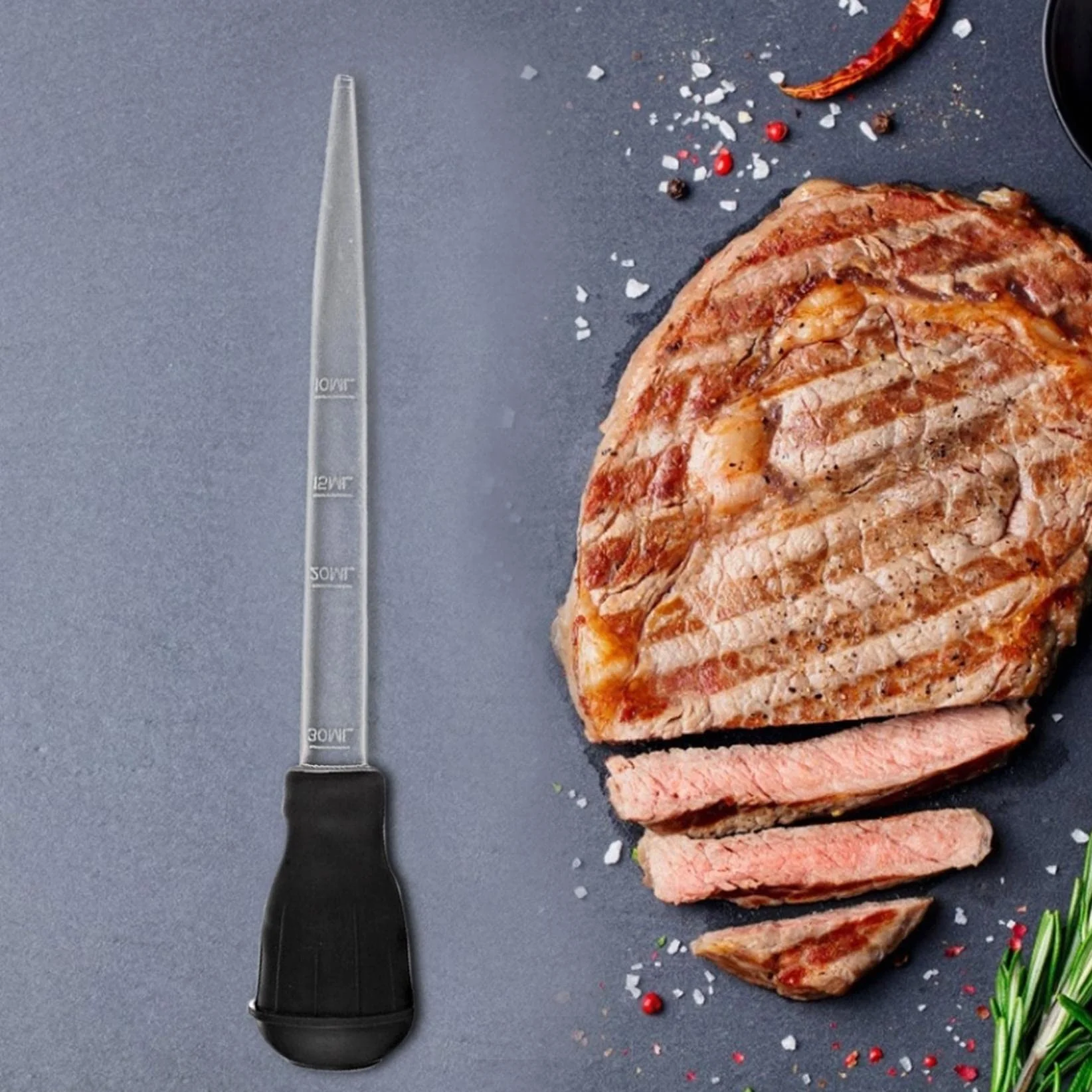 Raopuzi Compte-Gouttes D'Huile Pour Poulet Gril Alimentaire Transparent 30 Ml