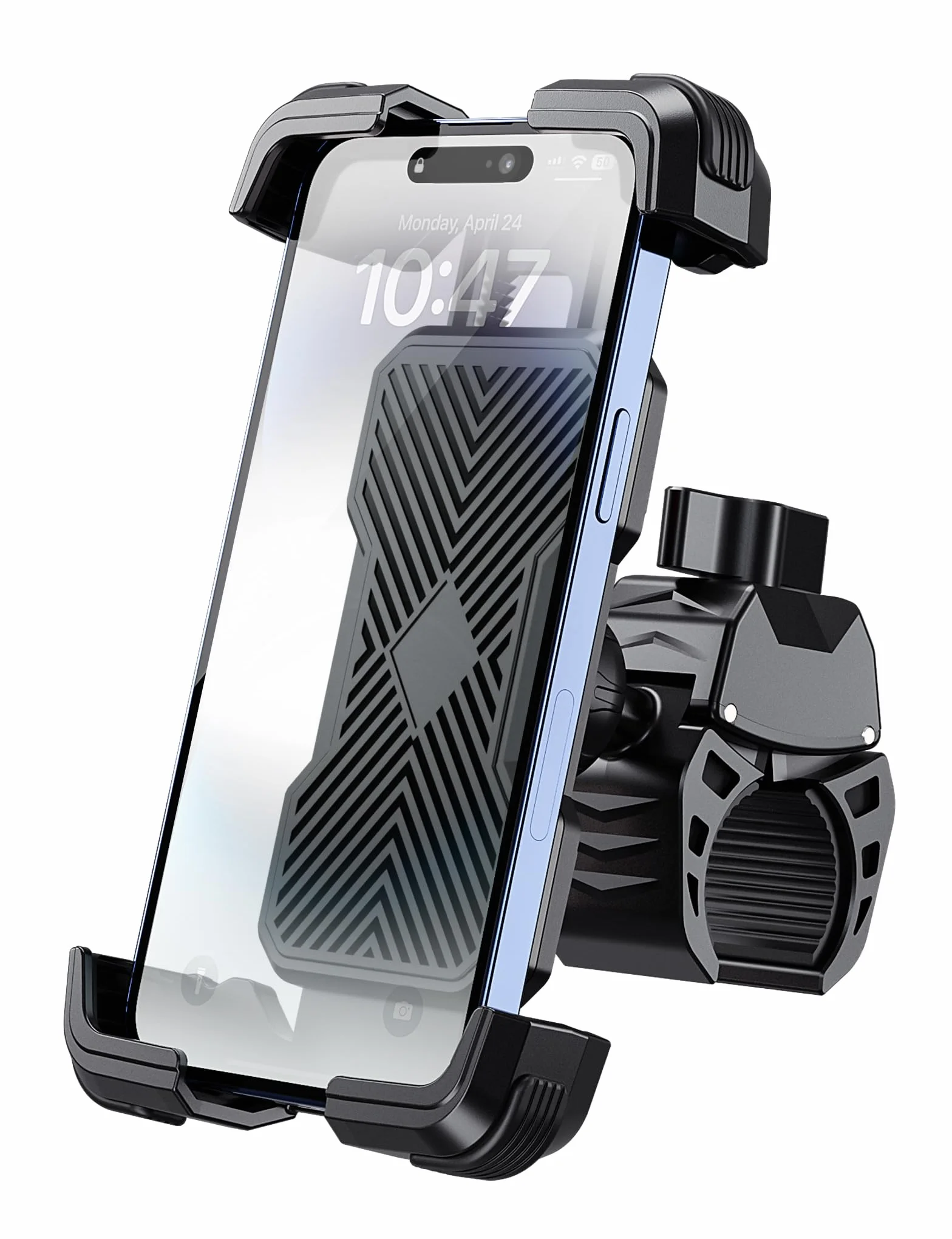 Grefay Uchwyt do Telefonu na Rower Uniwersalny Motocyklowy Uchwyt na Telefon dla Roweru Drogowego MTB Skutera z 360 Obrotów dla 4.7-7.2 Cala Smartfona
