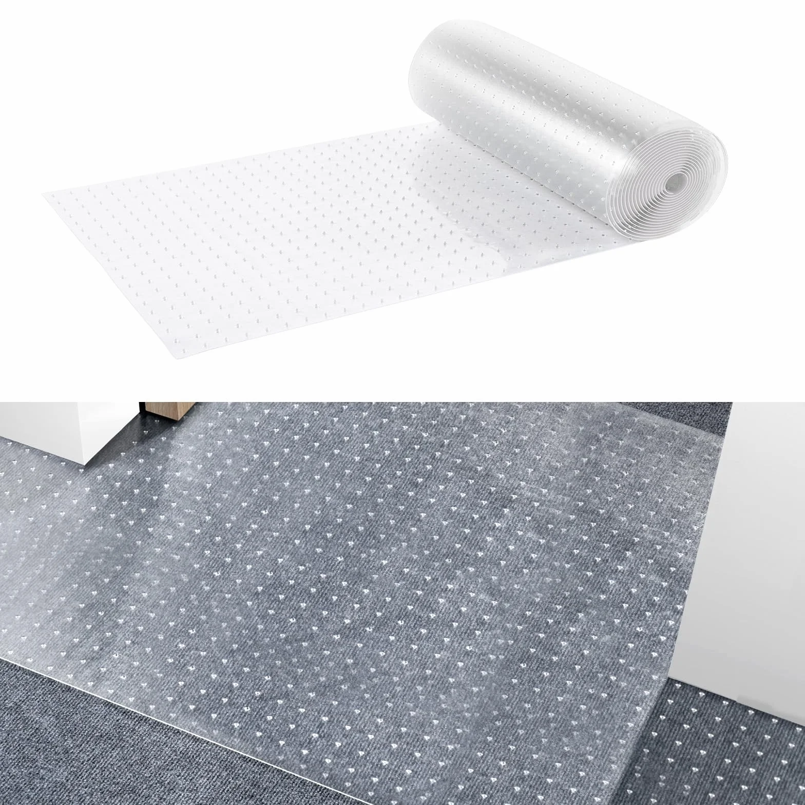 VEVOR Film Protection Tapis Animaux 61cm x 7,62m PVC Antidérapant Anti-Rayures Chat
