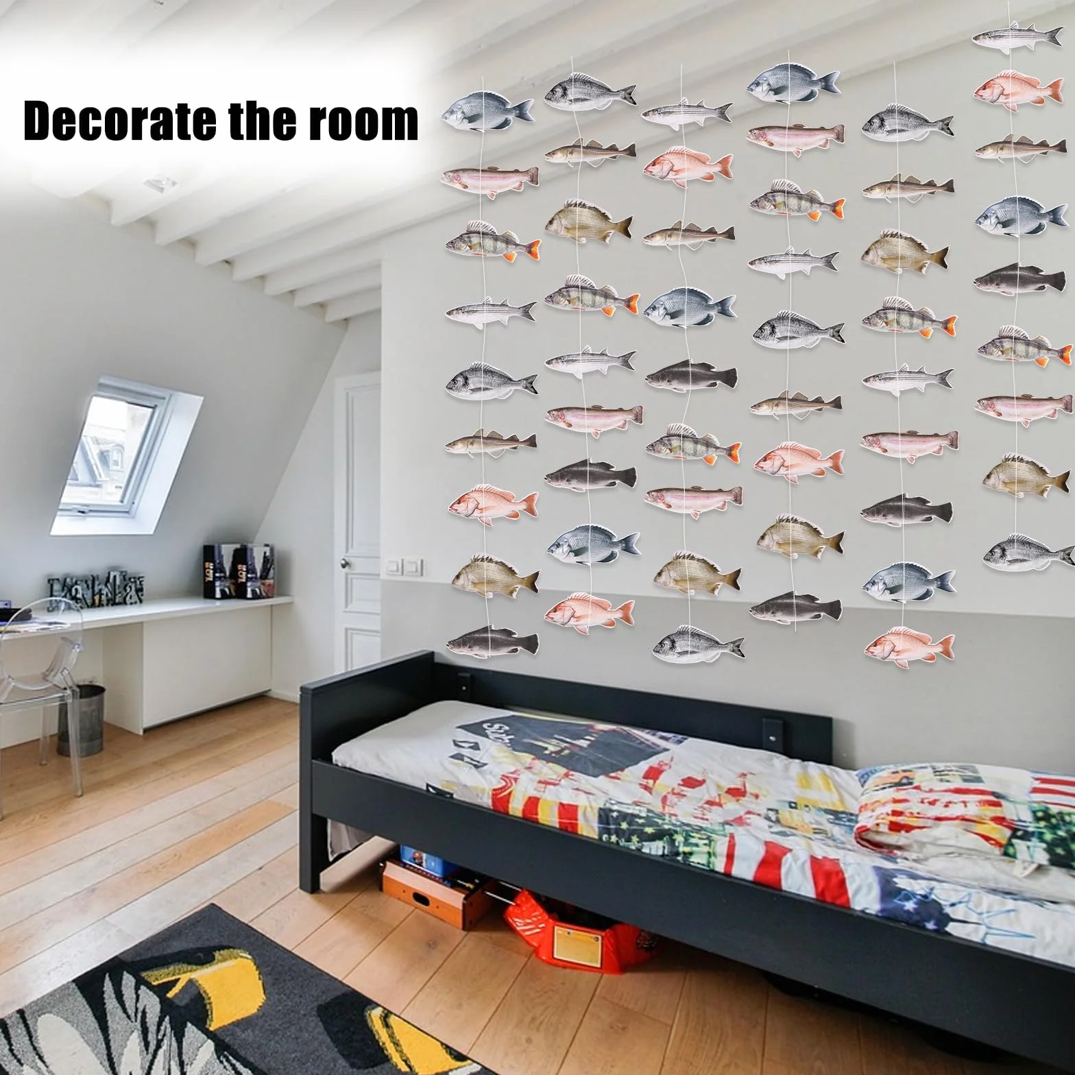 Guirlande Bannières Thème Pêche pour Décoration Fête Anniversaire Poisson