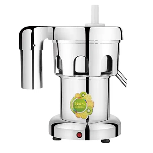 Presse-Agrumes Professionnelle, centrifugeuse à Pression à Froid 370 W, Robuste, en Acier Inoxydable, idéale pour Les Bars à jus, Restaurants et hôtels. Vitesse : 4 300 TR/Min.