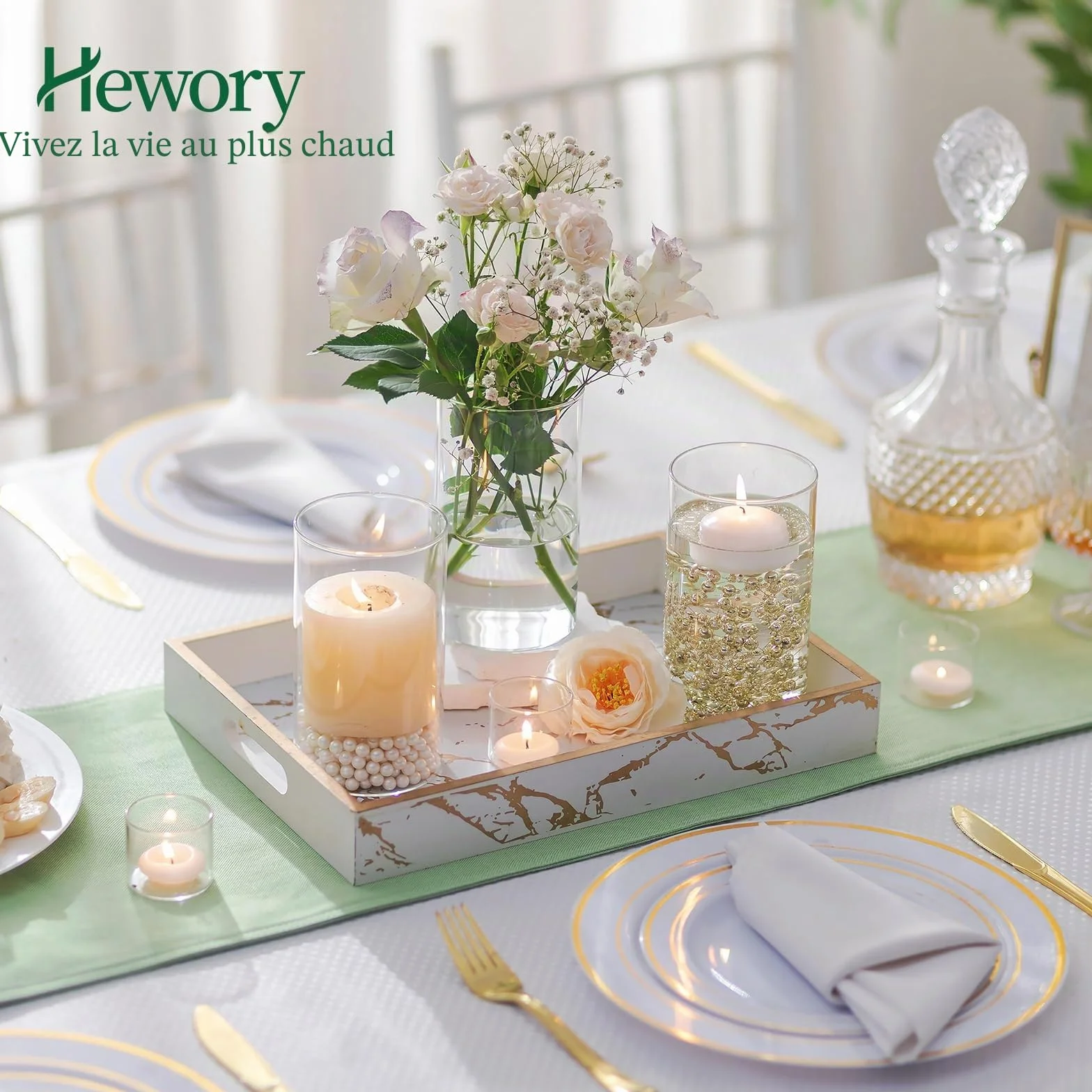 Hewory Vases Cylindriques en Verre Lot de 6, Vase en Verre Transparent de 15cm pour Fleurs, Grand Support de Bougie pour Bougies Piliers Flottantes, Vase à Fleurs Rond pour Mariage, Centre de Table