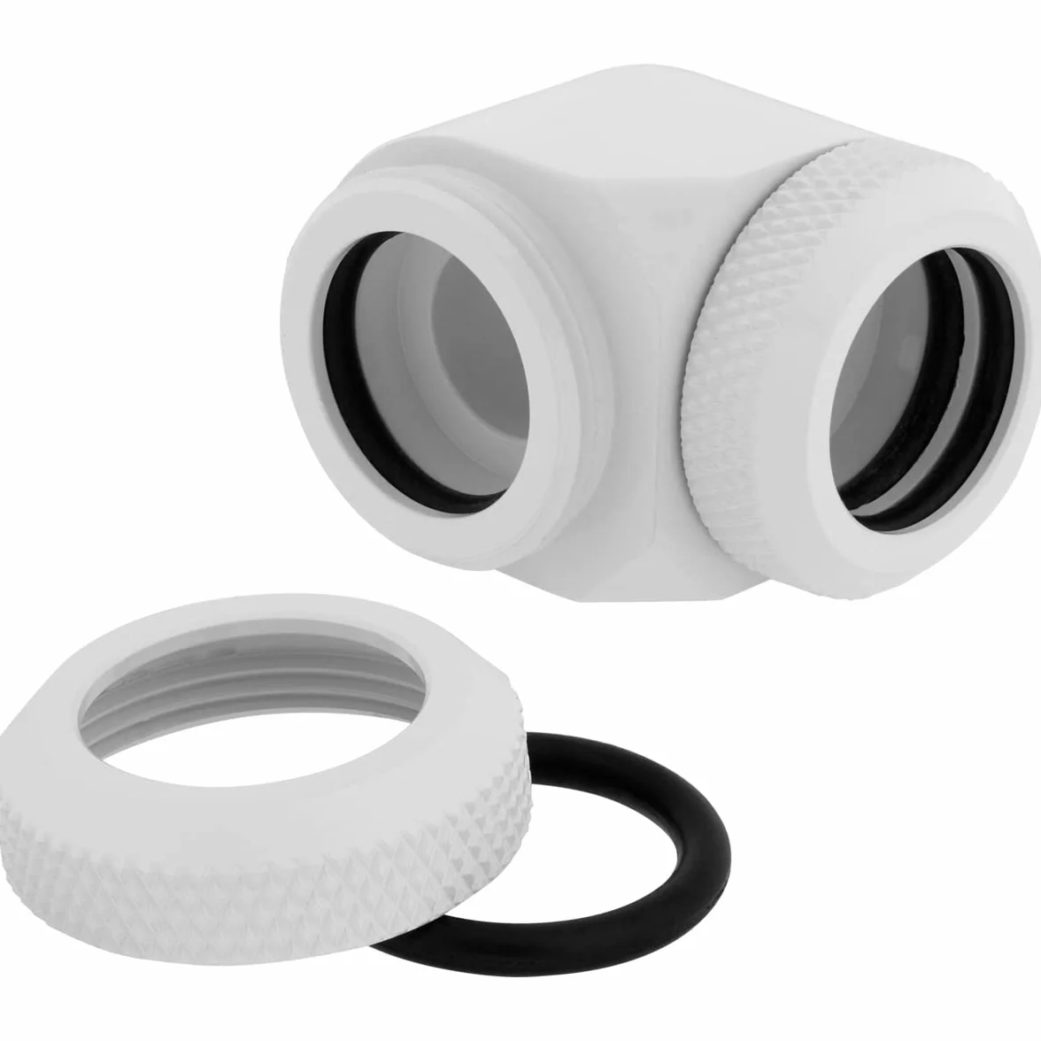 Corsair Hydro X Series XF 90° Hardware Cooling Accessory Fitting- Biały, 2-pak