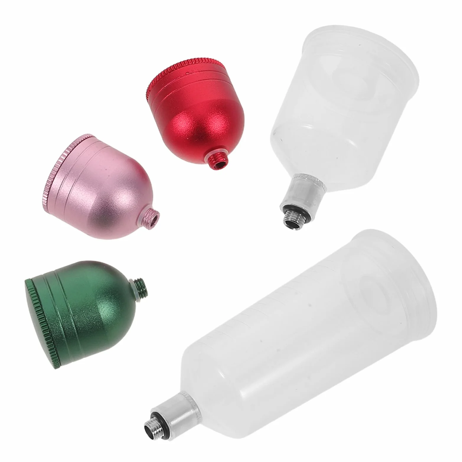 JOINPAYA Lot de 5 Godets d'Aérographe Universels 20 et 40 mm Pots de Peinture Étanches en Plastique