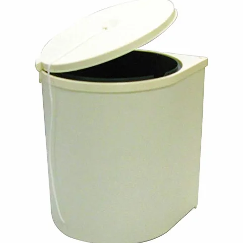 Poubelle de porte pivotante beige 13 L 400 mm 280x280x340 mm