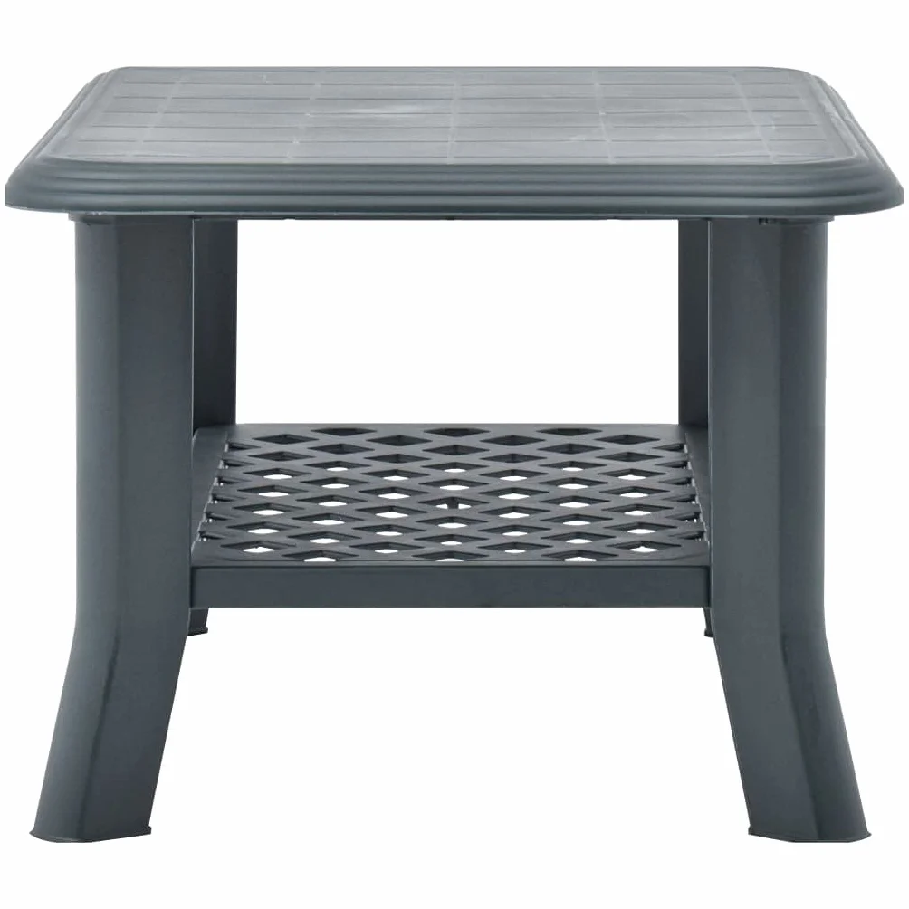 vidaXL Table Basse Table d'Appoint avec Une Etagère Table de Salon Bout de Canapé Table de Canapé Maison Intérieur Vert 90x60x46 cm Plastique