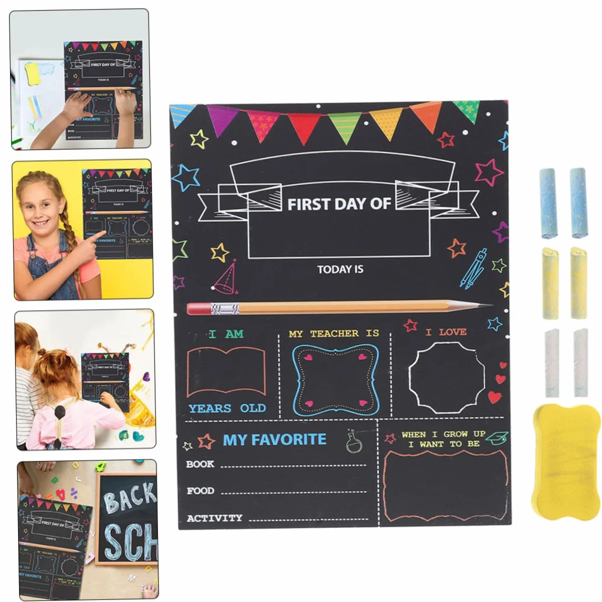 Panneau Bois Double Face Tableau Décoration École Maternelle Accessoire Scolaire