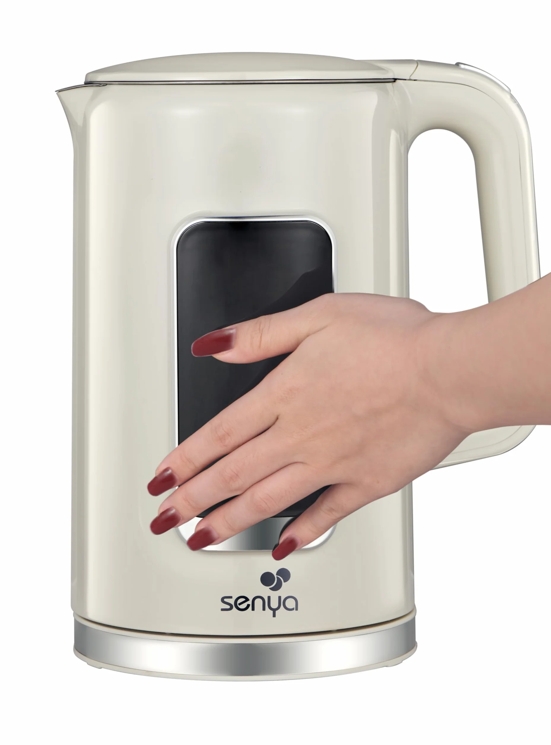 SENYA Bouilloire Électrique 1,7 L Inox Température Réglable 40-100°C Écran LCD Maintien au Chaud 2h 5 Programmes 2200W Socle 360°