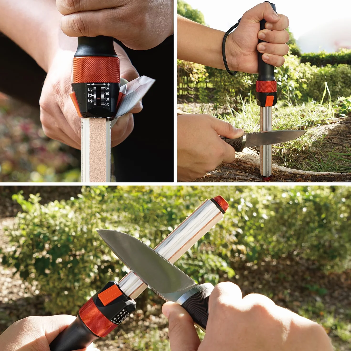 SHARPAL 210N TRANSFOROD Aiguiseur Couteaux Professionnel à Angle Réglable - Affûteur Couteaux Abrasifs Diamant Monocristallin Céramique Cuir