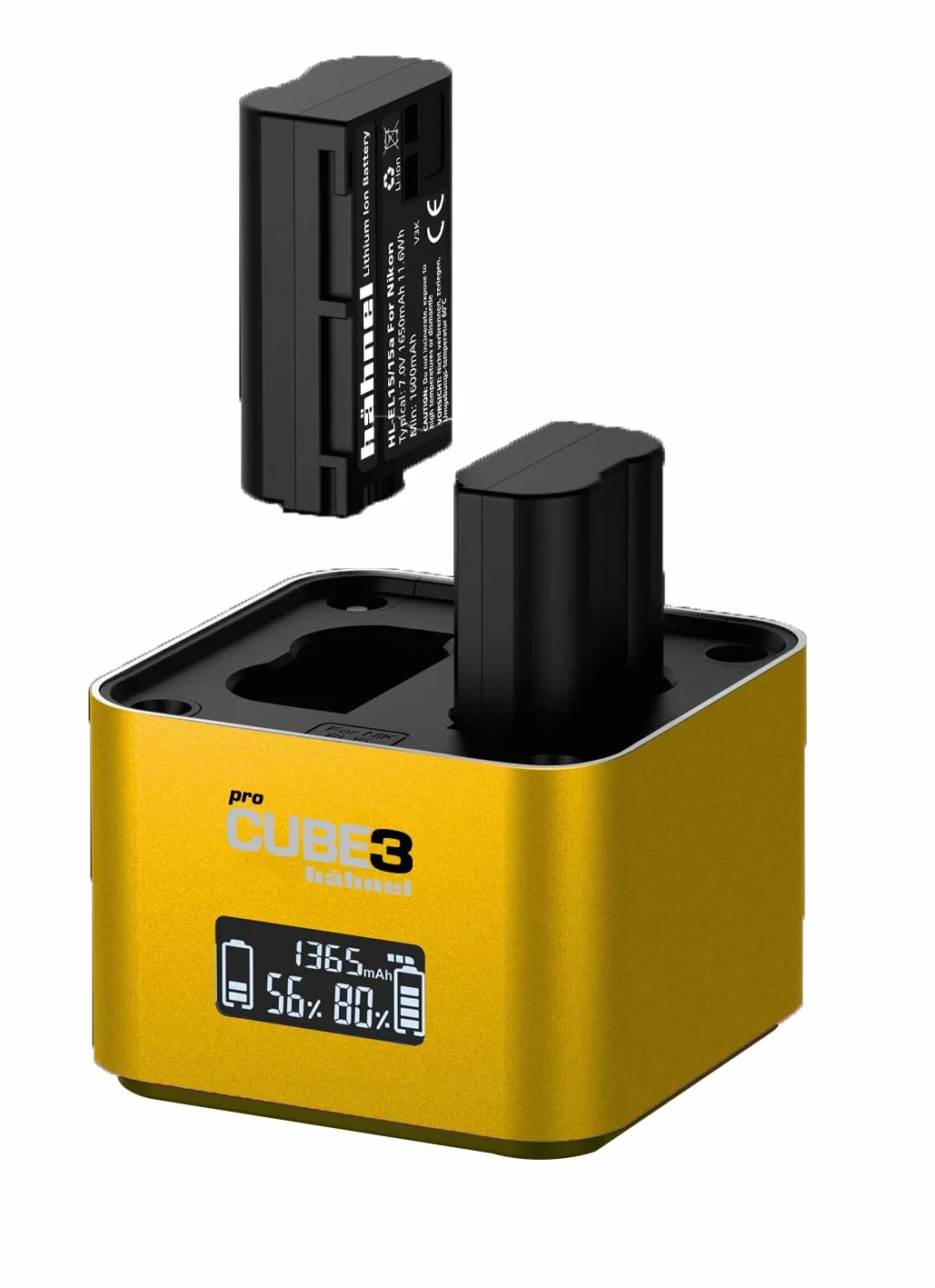 Hähnel - ProCube3 - Do Nikon - Ładowarka Duo DSLR - Szybsze ładowanie - Wejście USB typu C