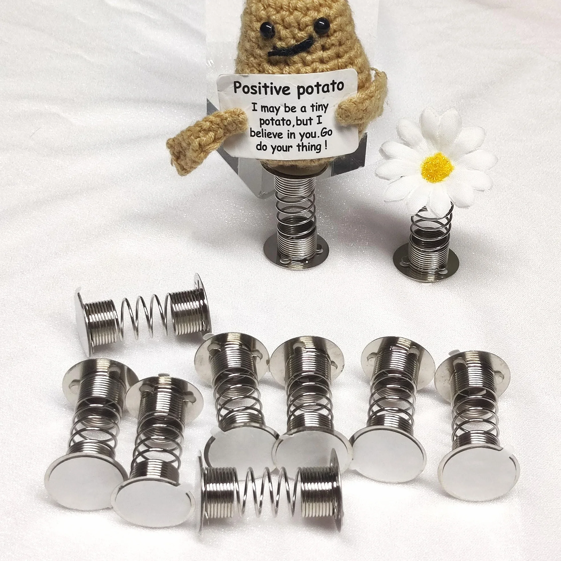 Accessoires de Voiture Secouer La Tête Poupée Support à Ressort Socle à Ressort Bricolage 10 Pièces