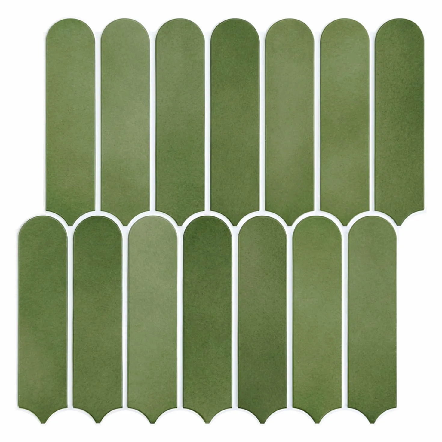 COMSTICKC Mat Vert Credence Adhesive 3D Carrelage Mural 30x30 cm 10 Pièces PVC