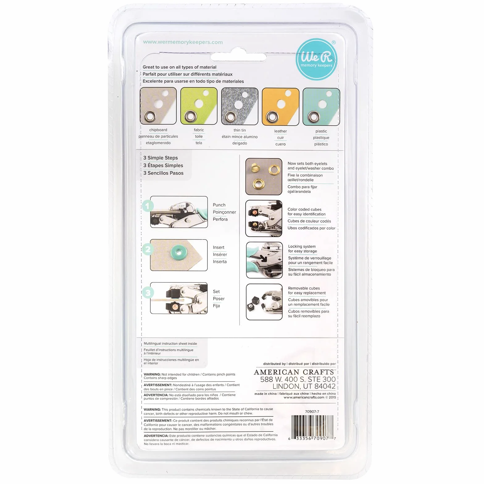 We R Memory Keepers WR70907-7 Crop-a-dile, Plastique, Bleu, 15,2 x 29,6 x 3,3 cm