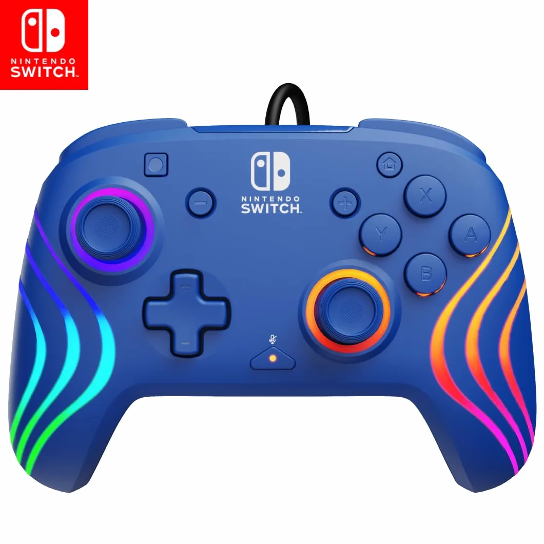 Switch Afterglow Wave Wired Controller Blue