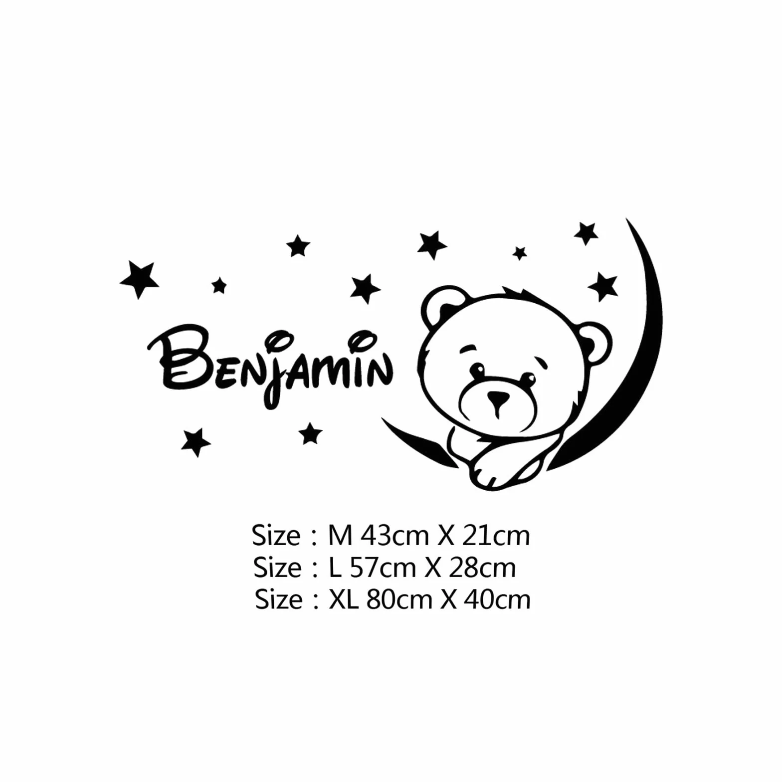 Autocollant Personnalisé Prénom Sticker Chambre Bébé Lettre Décorative Murale Style 2 XL