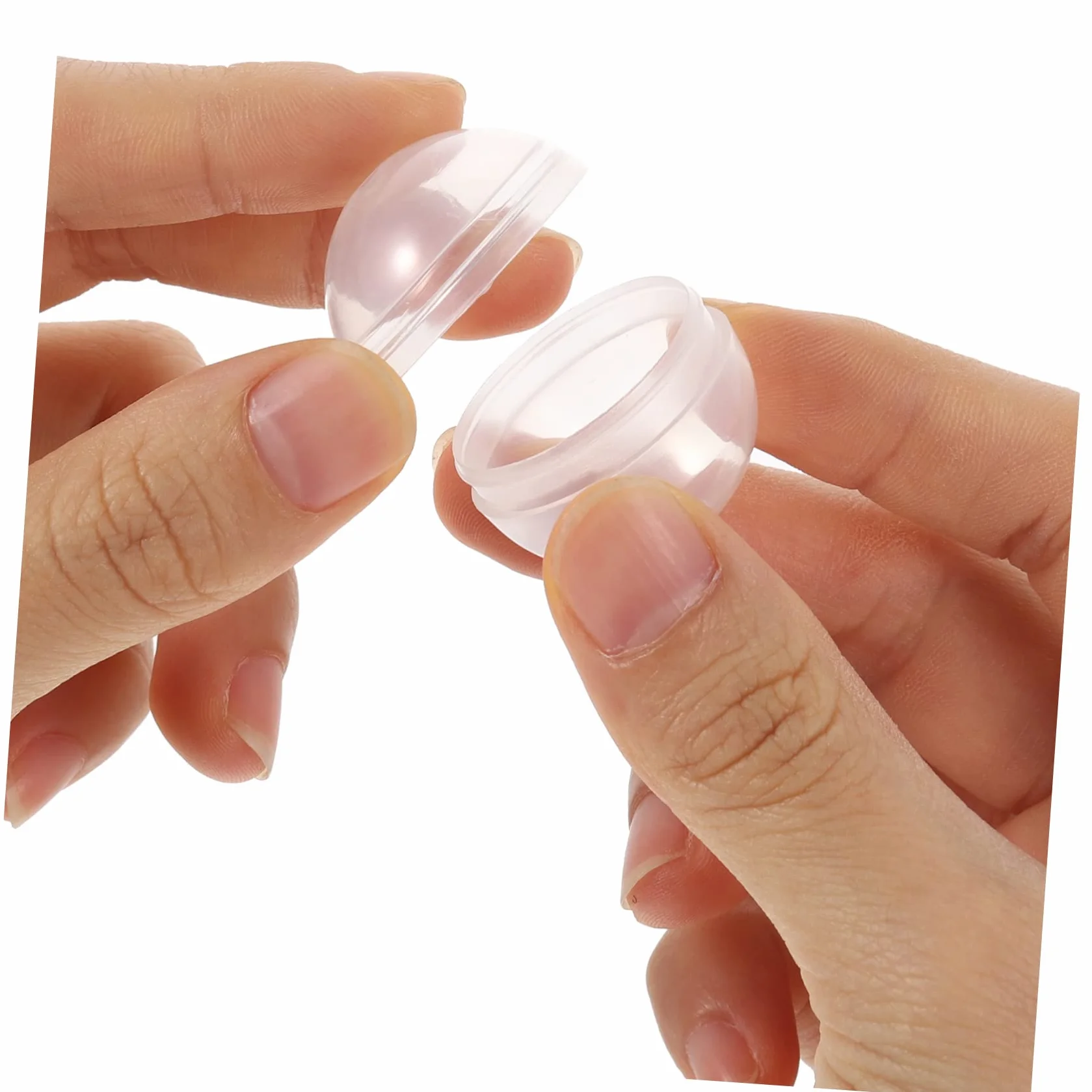 Garneck 100 Pièces Boule Oeufs de Pâques Transparente à Remplir Plastique Décoratifs Suspendus
