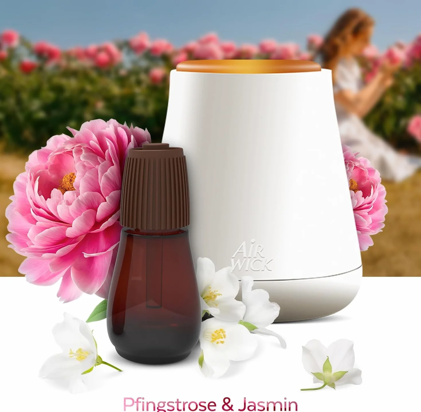 Air Wick Recharges Diffuseur Parfum Fleur de Jasmin & Pivoine 3 x 20ml