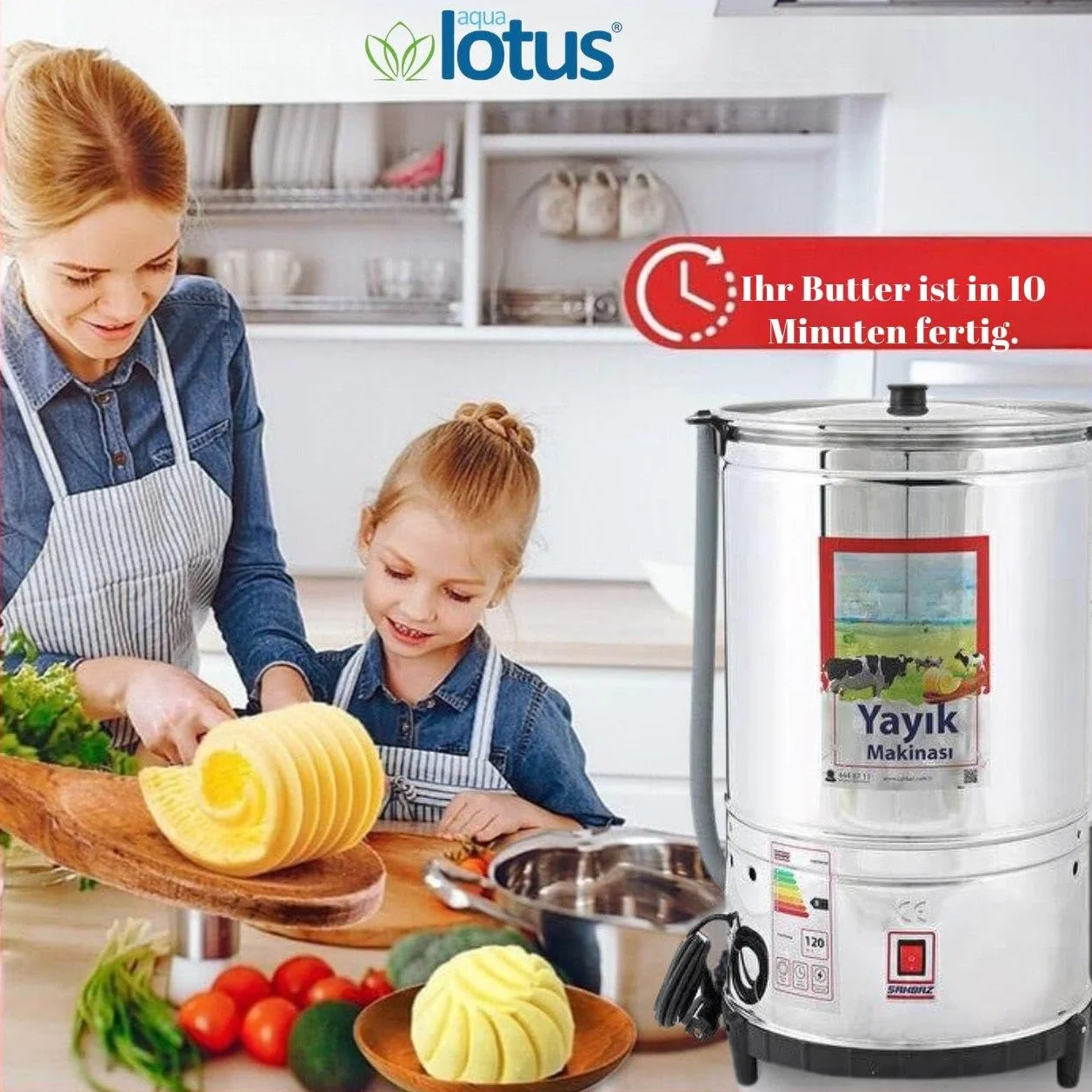 Machine à beurre, machine à babeurre électrique, Ayran, Yayik (20 l)