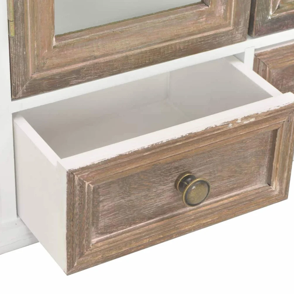 vidaXL Armoire Murale Rangement Stockage Meuble de Salle de Bain Armoire de Toilettes Murale Salon Cuisine Maison 2 Portes Etagère Bois d'ingénierie
