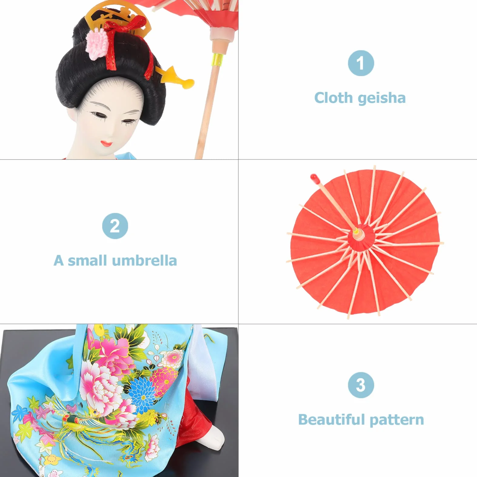 PATKAW Geisha Japonais Kimono Figurine de Collection Décoration de Table Style 1