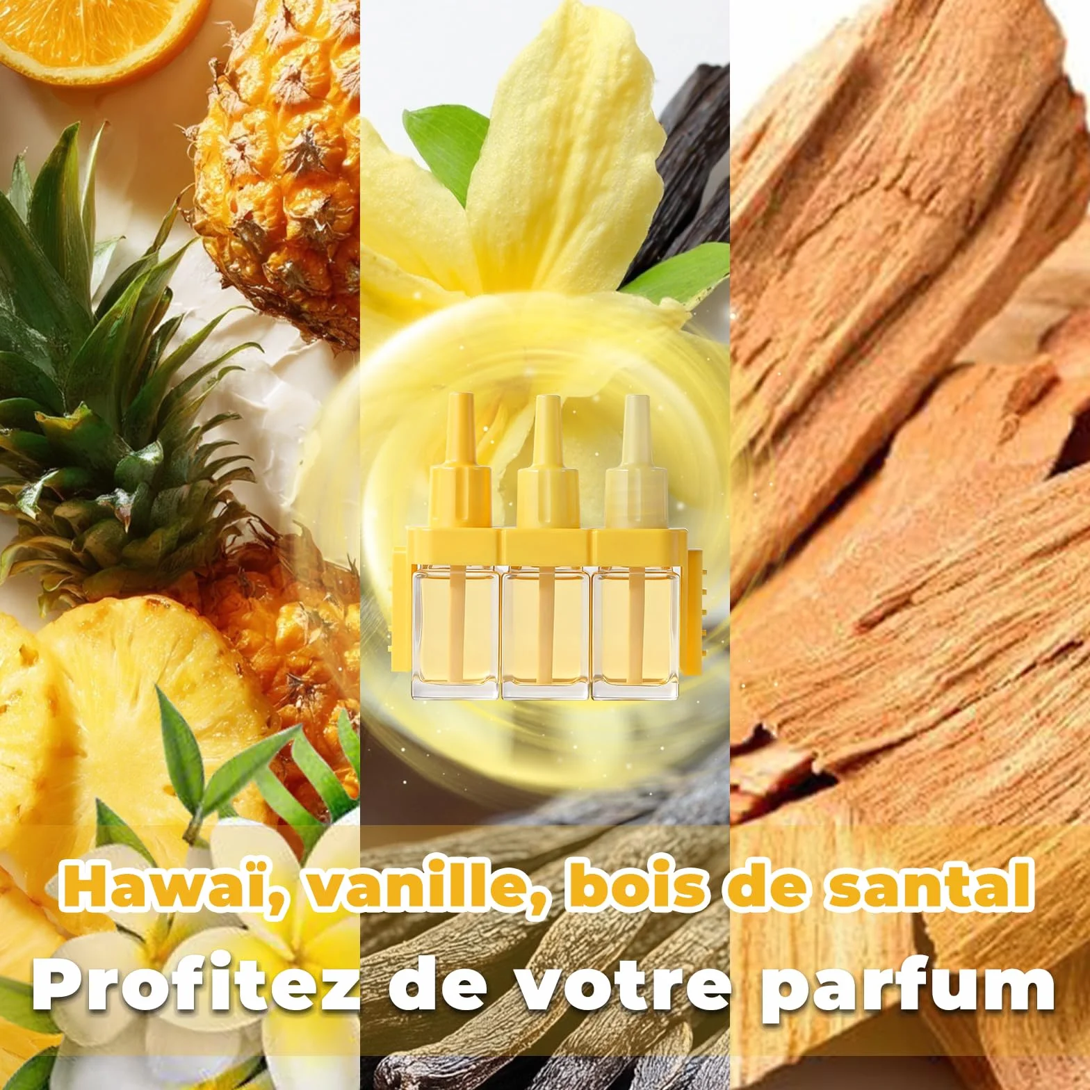SCENTORINI Recharges pour Diffuseur Électrique Parfums Lavande, Floraux, Hawaïi, Vanille, 8x20ml, Compatibles avec 3Volution
