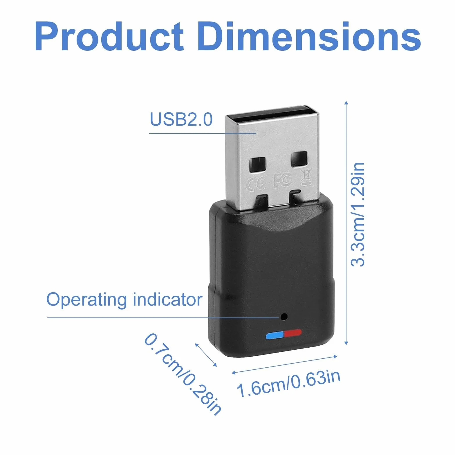 Adapter USB Bluetooth 5.3 do PS4/PS5/PC, odbiornik Bluetooth, transmiter, Dongle USB Audio Adapter Bluetooth Audio Adapte 3 Mbit/s transmiter, odbiornik kompatybilny z konsolą Switch/PS5/PS4